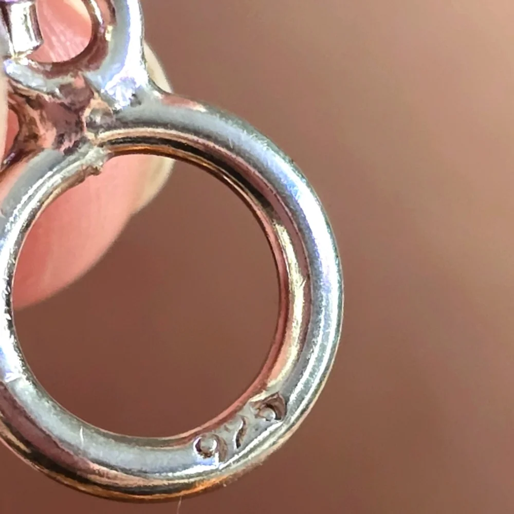 Necklace Curved Bar Link And Ball 925 Sterling Silver - Picture 2 of 5